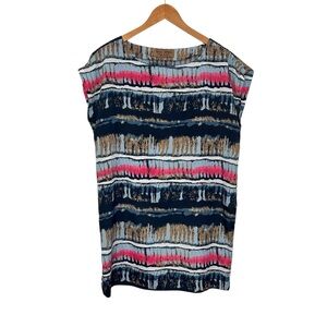 KAREN ZAMBOS Womens Printed Shift Dress Sz Medium Multicolor Sleeveless